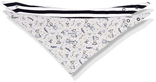 Pumpkin Patch Unisex Baby 2 Pack Bandana Bibs Neckerchief, Insignia Blue, One Size
