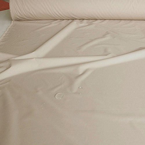 TOLKO Sonnenschutz NYLON Planen-Stoff Meterware – 180 cm Breit, Wasserdicht, Reißfest und Blickdicht als Universal Outdoorstoff zum Nähen (Sand-Beige) - 2