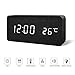 Produktbild FIBISONIC Digital Wecker mit Geräuschaktivierung/Temperaturanzeige/einstellbare Helligkeit/Datumsanzeige Schwarz