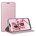 Produktbild SMART LEGEND Huawei P20 Lite Hülle, Lederhülle Hülle Schutzhülle Premium PU Leder Flip Handy Tasche Schale mit Kartenfächer Magnet Standfunktion Etui - Rosegold