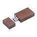 Produktbild Hanbaili Walnut Square U Disk USB Stick - 32GB Holz USB 2.0 Stick Memory Stick Pen Drive mit niedlichen Schiebetür Holz Box