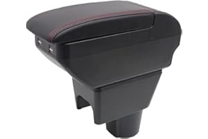 KAERGK Pour Renault Dacia Duster I 2010-2015 Accoudoirs Boîte de rangement centrales Consoles main avec porte gobelets 4 ports de charge USB nori