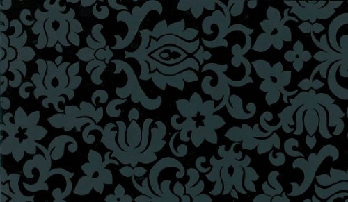 Klebefolie - Möbelfolie Ornamente schwarz - grau - 45 cm x 200 cm - selbstklebende Dekorfolie mit Barock Motiv für Haus und Gewerbe - Selbstklebefolie