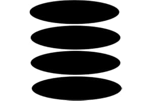 IBEX STICKER Bande rétro-réfléchissante Casque Moto 4 Bandes 3M Technology Autocollant Sticker | Ovale ou Rectangle Arrondie | Taille 8,5 cm x 2,3 cm (Ovale, Noir)