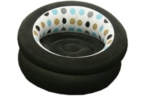 CHOICEFULLBARGAIN Single - Black/White - Inflatable Blow UP Chair Sofa Camping Sun Lounger Gaming POD SEAT