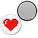 Pixel Heart - 55mm Round Compact Mirror