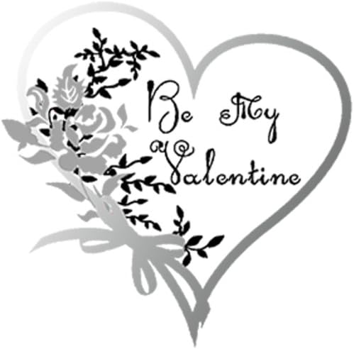 BE MY VALENTINE SILVER / GREY HEARTS M1 EDIBLE WAFER / RICE PAPER CUP CAKE TOPPERS PARTY VALENTINE'S DAY DECORATION L6 (12)