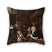 Produktbild bestseason Ölgemälde Jan Havicksz. Steen – Het Sint nicolaasfeest Überwurf Kissen Fall 40,6 x 40,6 cm/40 von 40 cm Geschenk oder Decor für Seat, Vater, Kinder Jungen, Jugendliche Mädchen, Jungen, Vater – 2 Seiten