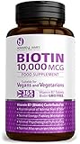 Biotin 365 High Potency Hair Growth Vegan Tablets 10,000mcg 1 Year Supply