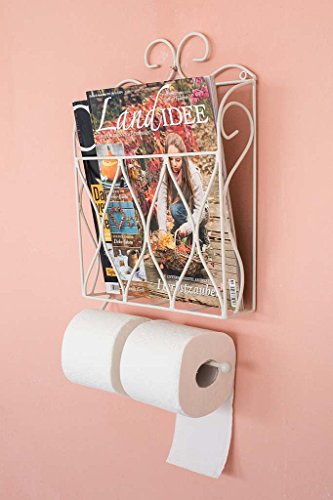 DanDiBo Zeitungs- Toilettenpapierhalter Weiß Toilettenrollenhalter Zeitungsständer - 5