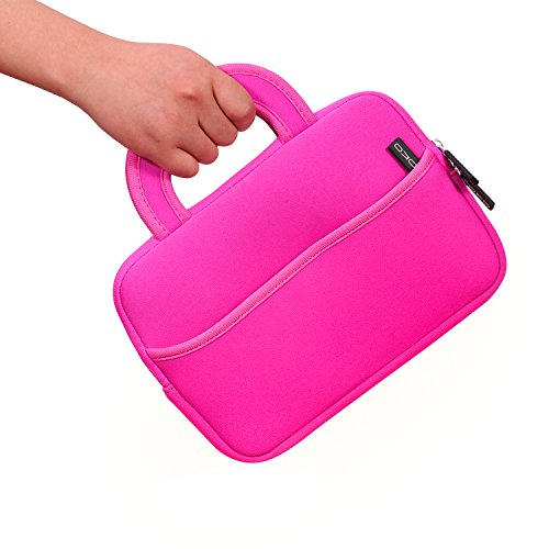 MoKo Universal 7-8 Zoll Tablet Tasche – Neoprene Handtasche Tragetasche Aktentasche Wallet Bag für iPad Mini 4 / 3 / 2 / 1, Samsung Galaxy Tab S2 8.0″, Yuntab 7″, Zenpad 8.0″, Magenta - 5