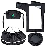 Accessory Pack of 4 for Mobility Scooters - Contains Tiller Cover - Basket Liner & Lid & Small Handy Bag - Protects Basket & Scooter Controls in Inclement Weather -Convenient Storage Wheelchair Pack