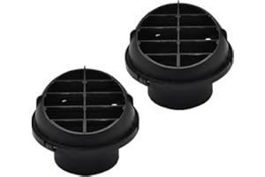 JSCARLIFE 2Pcs Warm Air Vent Outlet,360 °Rotatable Car Heater Duct Hose Pipe Plastic Ducting Heater Air Vent Outlet for Car Auto Bus RV ATV (Circular, Hole Outer Diameter:60mm)