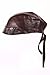 Price comparison product image BANDANA Motorcycle Real Lambskin Leather Zandana Pre-Tied Unisex Hat Cap. (BROWN)
