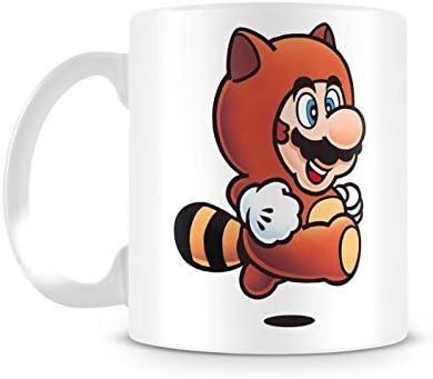 Super Mario Bros 3 Tanooki Suit Mario 11oz Ceramic Coffee Mug by Cotton Cult
