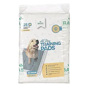 BASIL Pet Training Pee Pads with Activated Carbon to Absorb Odour, 25pcs 45 * 60cms
