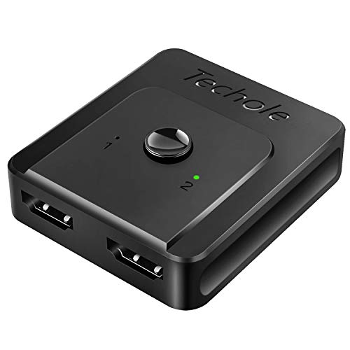 Switch HDMI 4k Splitter HDMI, Techole Commutateur HDMI Bi-directionnel 2 Entrées à 1 Sortie ou 1 Entrée à 2 Sorties Supporte 4K/1080P/3D Arc CEC pour Xbox PS3 PS4 TV Lecteur Blue-Ray DVD Player
