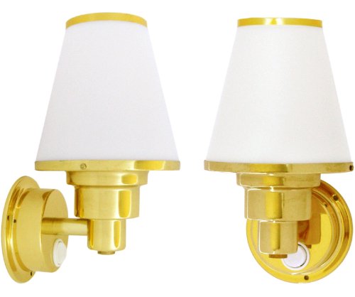 Preisvergleich Produktbild Halogen Wandlampe, Messing, 75mm, 175mm