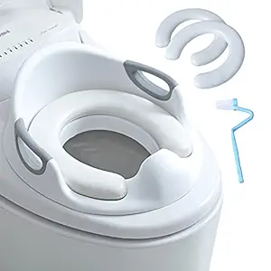 MonB?b? Potty Training Seat for Kids Cushioned Baby Potty Seat with Handles High Back Toilet Trainer Seat for Toddlers (with 3 Cushions)