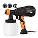 Produktbild Farbsprühsystem, Meterk HVLP Elektrische Farbspritzpistole mit 3 Spritzmuster, Sprühpistole mit einstellbarer Strömungssteuerknopf, Max-Sprühfluss 800 ml/min, 400 W, 3 Düsengrößen