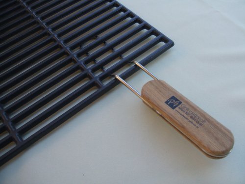 Gusseisen-Grillrost 67 x 40 cm mit abnehmbaren Handgriffen - 2