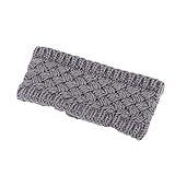 Damen Häkelarbeit Gestrickt Stirnband Haarband, LEEDY Mädchen Warme Wolle Einfarbig Gehörschutz Verdrehen Hut Kopfband Headband Retro Stirnbänder Kopfbedeckung Trend 2019