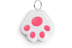 CRGANGZY Bluetooth GPS Pet Tracer Smart Anti Lost Keychain Dog Cat Locator for Pet Dog Cat Key Collar Accessories Bluetooth Alarms (Pink)