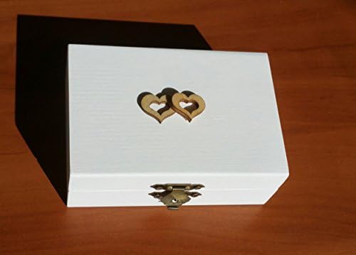 Wedding arras box white wooden box