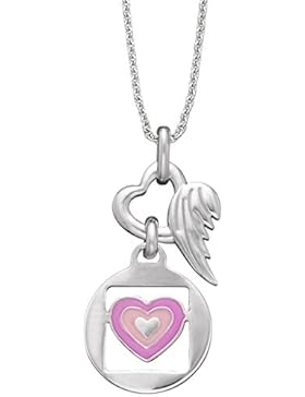 Herzengel Kinder-Kette mit Anhänger 925 Silber rhodiniert 39 cm - HEN-02LOVE
