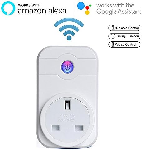 Wi-Fi Smart Plug, MEER Remote Control Switch Socket Controlling Lights and Appliances from Phone, Wireless Working with Amazon Alexa Echo Google Home No Hub Required