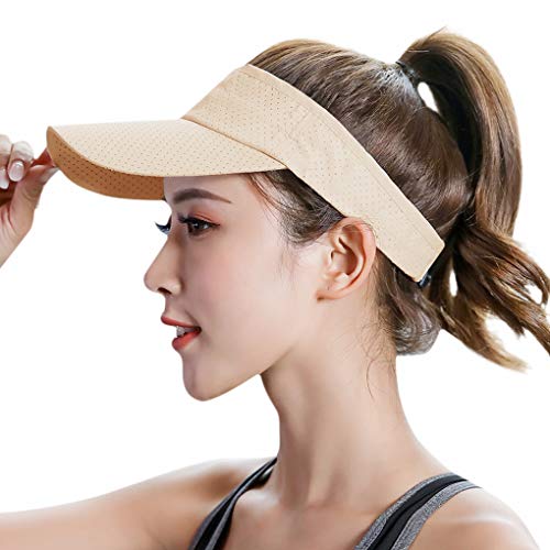 Casquette Visière Femme Homme Visière de Golf Anti Soleil Casquette Pare-Soleil Réglable Casquette Séchage Rapide Visière Soleil pour Tennis Sport Running Cyclisme