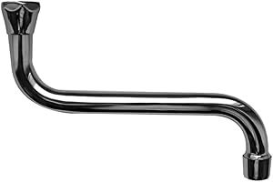 400313 Schläfer | Bec en S universel 200 mm pour robinet mural, métal chromé, raccord 3/4", économiseur d'eau compatible avec Neoperl Honeycomb, bec de rechange universel pour mitigeur mural