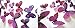Produktbild 12 Stück 3D Schmetterling Abziehbild Mauer Aufkleber OdeJoy Zuhause Dekorationen Regenbogen Dreidimensionales Wandbild Uhr Wand Dekoration Decor Blume Leuchtende Aufkleber Nachtlicht (1 PC(12), Lila)