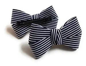 Moms Darling Stylish Hair Accessories, Hair Bows, Ribbon Bows with Alligator Clip/ Hair Clips/ Hair Pins For Girls/Toddlers/Kids/ Baby/ Women. Pack Of 2. BLUE
