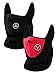 Price comparison product image Motorcycle Thermal Balaclava Mask Neck Warm Half Face Mask Winter Mask for Sport Ski Snowboard, 2 Pieces, Black and Red