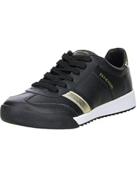 SKECHERS Zinger-Flicker Damen Halbschuhe Sneaker schwarz/gold