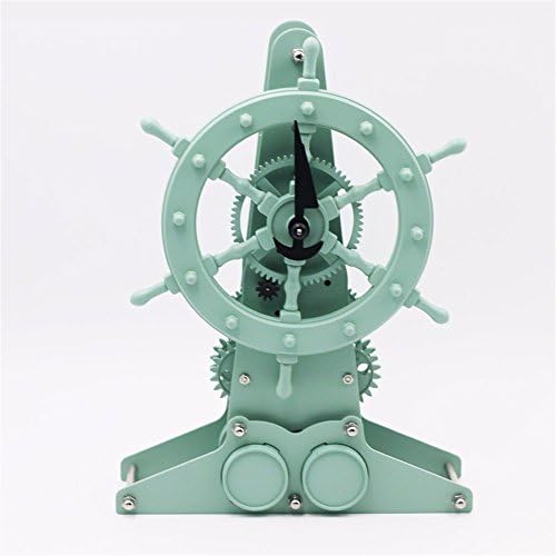 Creative Turntable Rudder Gear Clock Transit Trolley Art Booth Clock Decoration Clock Watch, A