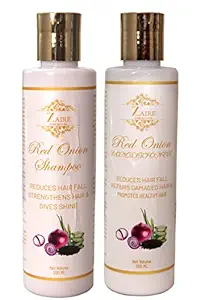 ZAIRE Onion Oil Shampoo & Conditioner Kit With Red Onion Seed Oil Extract, Black Seed Oil & Pro-Vitamin B5 (Shampoo + Conditioner)