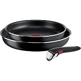Tefal Ingenio Easy On &ndash; Set of 2 Frying Pans, Not Suitable for Induction | 2 Frying Pans 24/28 cm + Removable Handle, Alumini