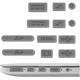McStorey MacBook Toz Koruyucu Silikon Port Tıpa Seti 12&rsquo;si Bir Arada USB-A MagSafe HDMI SD Uyumlu Eski Nesil Retina Kasa Şeff
