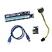 Produktbild MagiDeal PCI-E Express 1x to 16x Extender Riser Karte + SATA 4Pin 6Pin Netzkabel