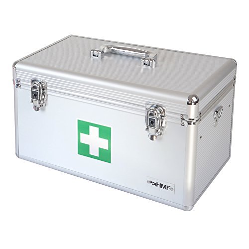 HMF 14701-09 Alu Medizinkoffer, Erste Hilfe Koffer, Tragegriff, 40 x 22,5 x 20,5 cm - 3