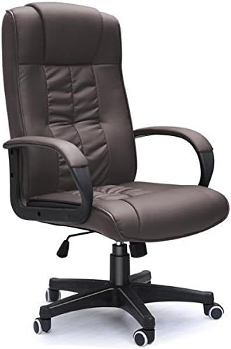 tinkertonk Swivel Leather Executive Office Furnitue Computer Desk Office Chair Brown
