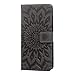 Produktbild Moto Z4 Play Handytasche Kompatible für Moto Z4 Play Hülle Sonnenblume Muster Flip Case Cover PU Leder Tasche Handyhülle Schutzhülle Skin Ständer Klappbar Schale Bumper Magnet Deckel Grau