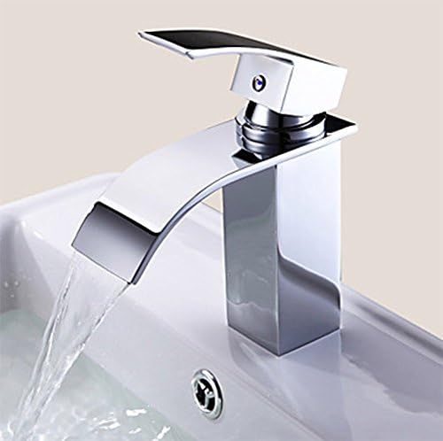 Bathroom Sink Faucet Contemporary Design Waterfall (Chrome Finish)