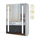 Produktbild Quavikey LED beleuchteter Spiegelschrank mit Rechteckiges Licht Demister Pad Aluminium Badezimmerspiegelschrank 500 x 700MM für Schmicke Ablagerung Bad Toilette