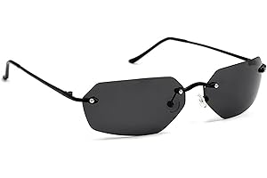 UINOFER Herren Sonnenbrille Polarisiert Schwarz, Matrix Agent Sonnenbrille Herren Polarisiert W/Smoke Lenses, Unisex Vintage Sonnenbrilles