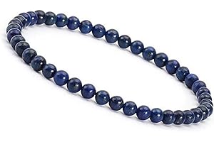 Unique Gems Pulsera de piedras preciosas discretas para mujer, diámetro de 4 mm, perlas de chakra de Buda