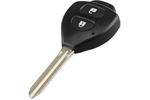 BARAC Carcasa Llave para Toyota Hilux Verso Urban Cruiser IQ Rav4 Yaris, 2 Botones, Mando a Distancia TOY43