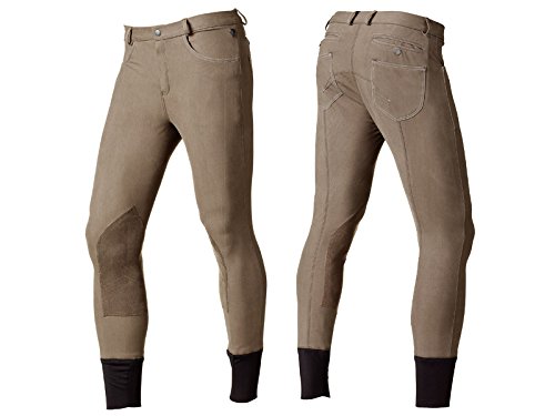 Tattini-Microfiber-Man-Breeches-Larice-With-Suede-Knee-Patches
